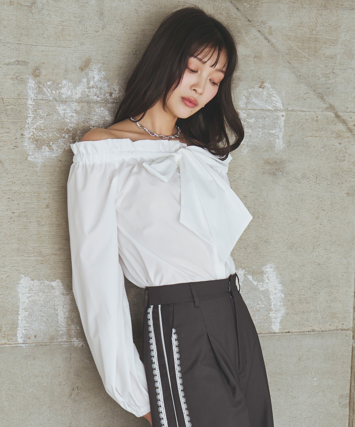 【先行予約受付中】ドロストボウタイ2WAYブラウス