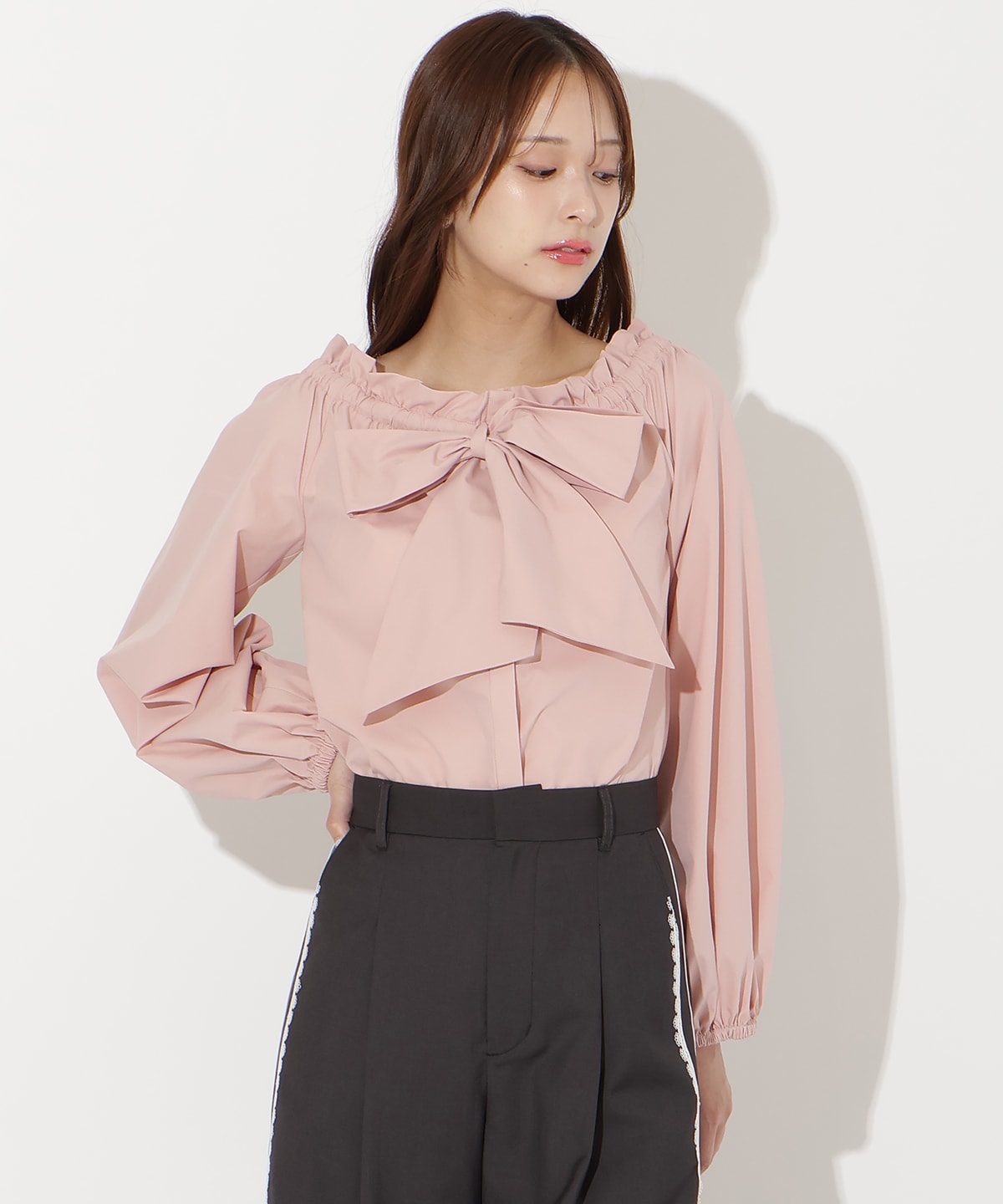 【先行予約受付中】ドロストボウタイ2WAYブラウス