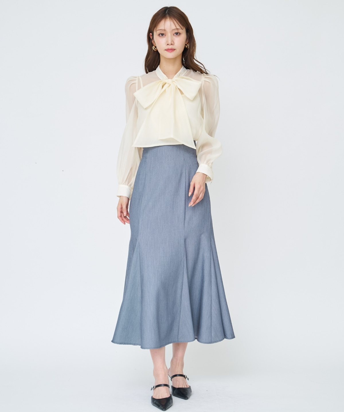 【先行予約受付中】シアーボウタイブラウス