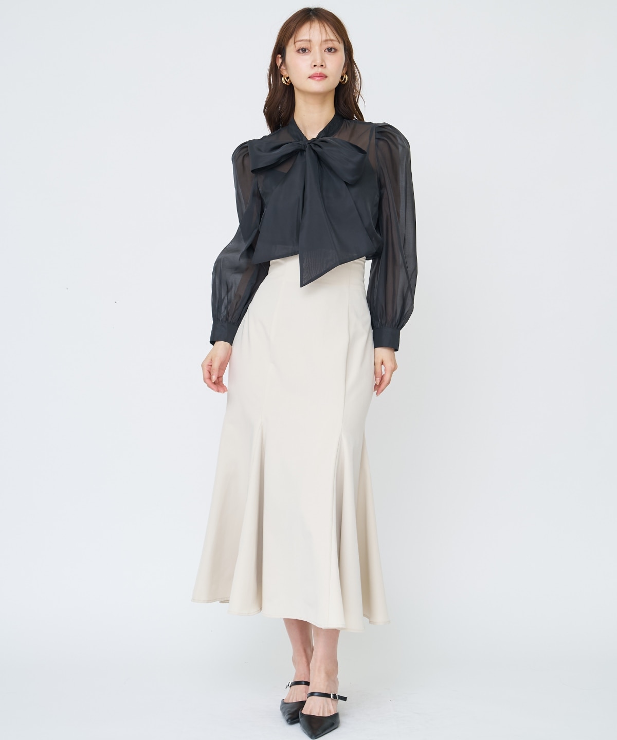 【先行予約受付中】シアーボウタイブラウス