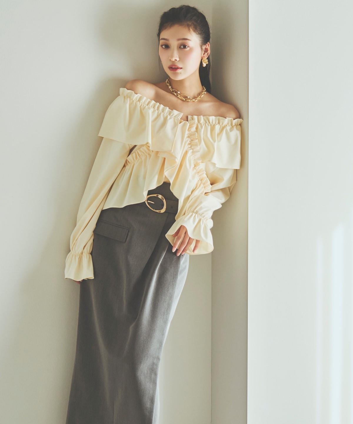 【先行予約受付中】タックストレートスカート