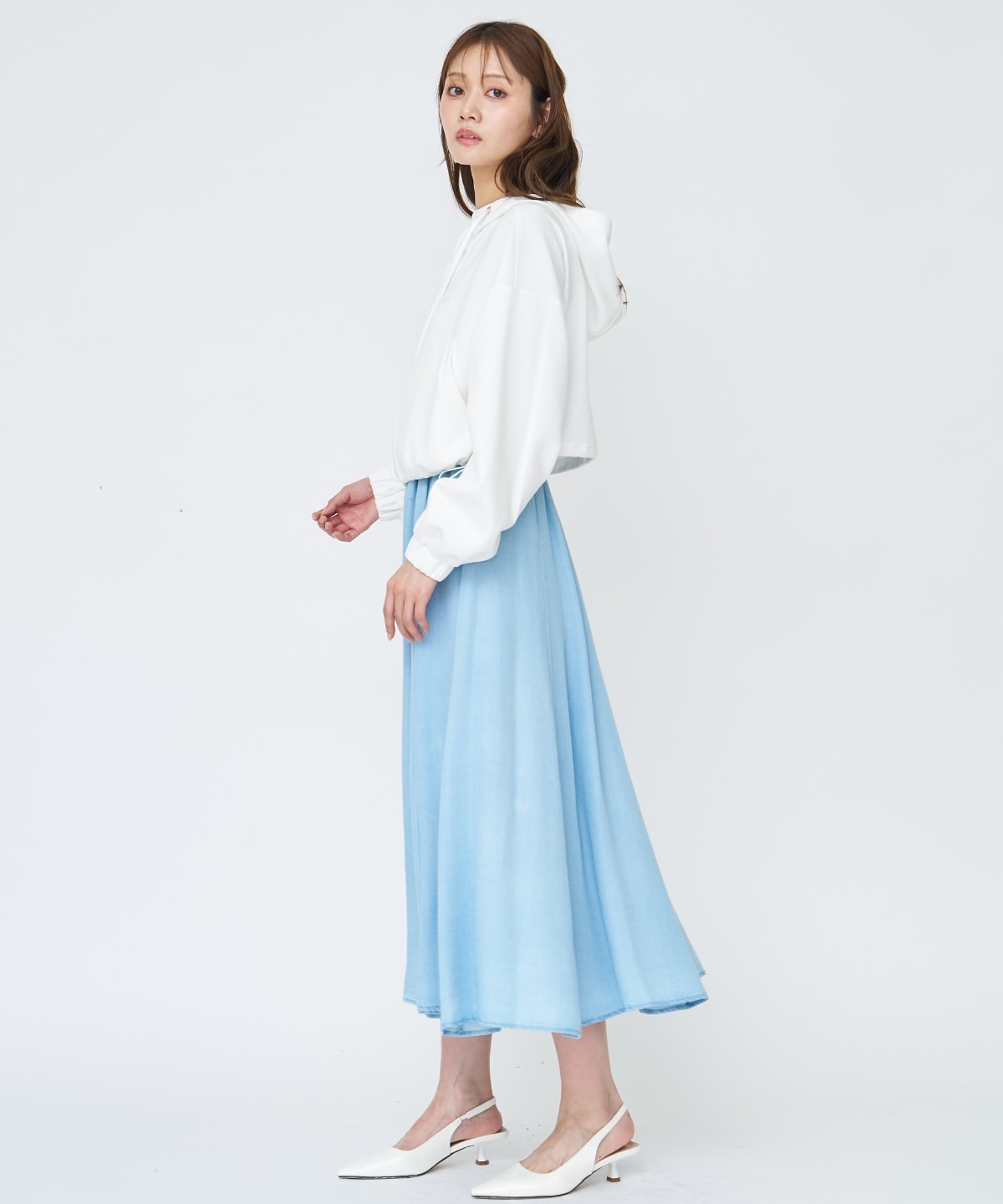 【先行予約受付中】デニムライクロングスカート