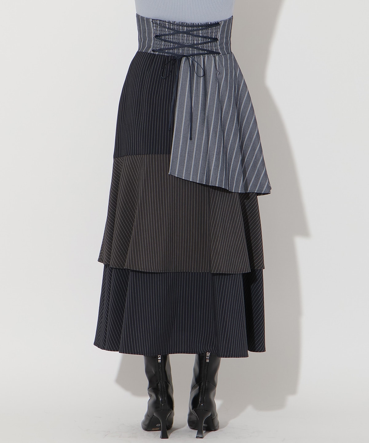 【先行予約受付中】ストライプパッチワークスカート