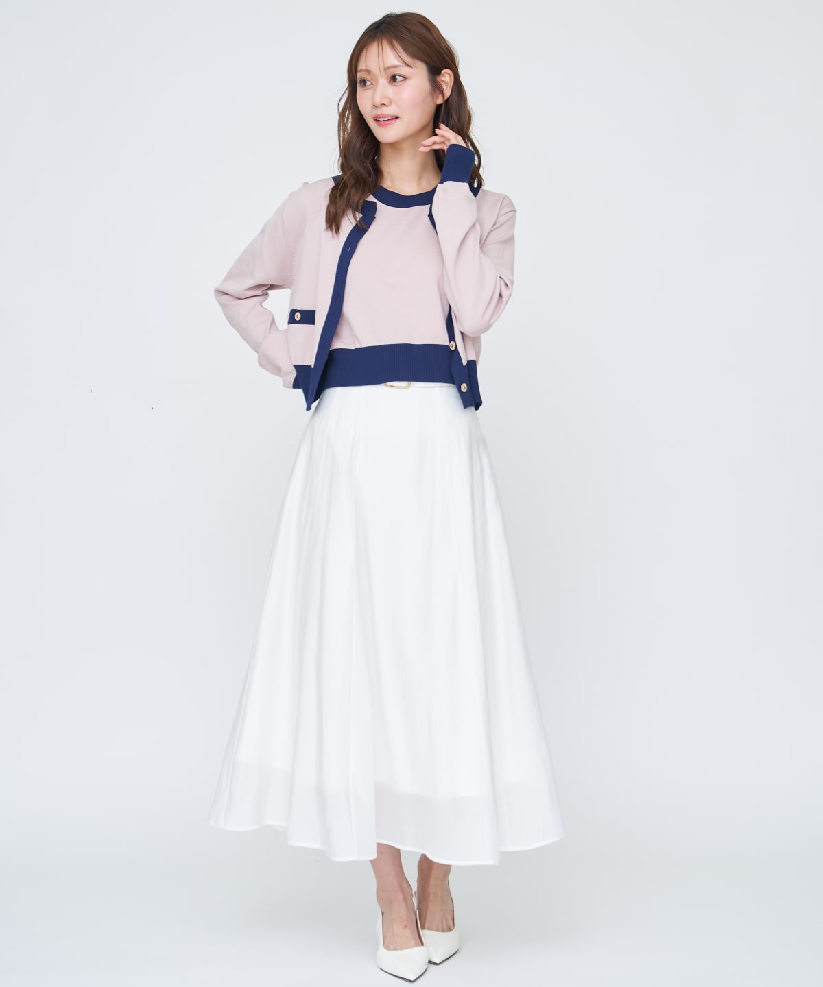 【先行予約受付中】バイカラーニットアンサンブル