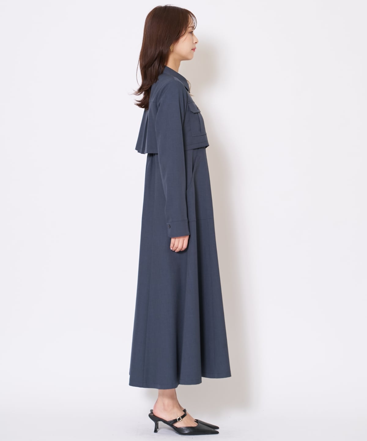 サファリシャツワンピース