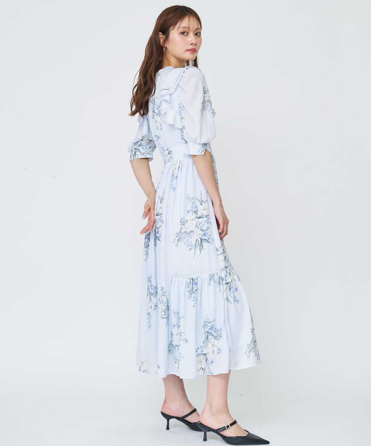 【先行予約受付中】シャドーフラワーブーケワンピース