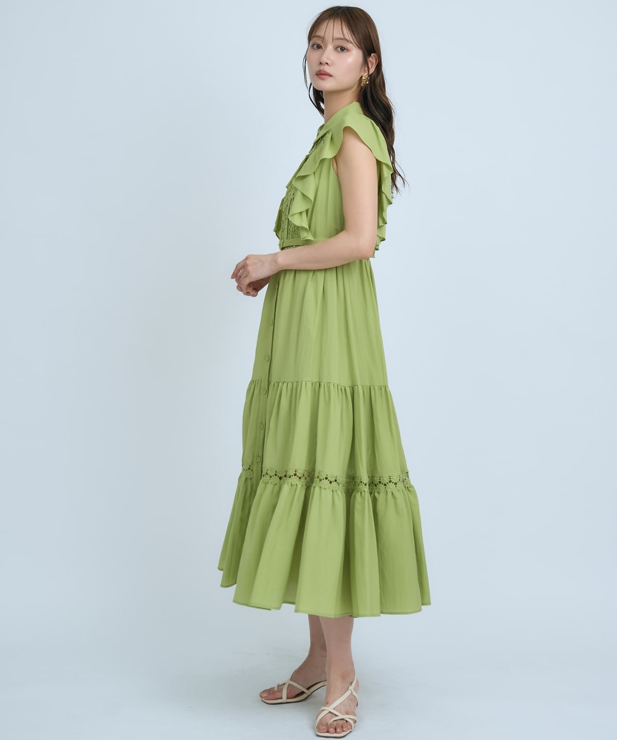 【先行予約受付中】レースフリルシャツワンピース