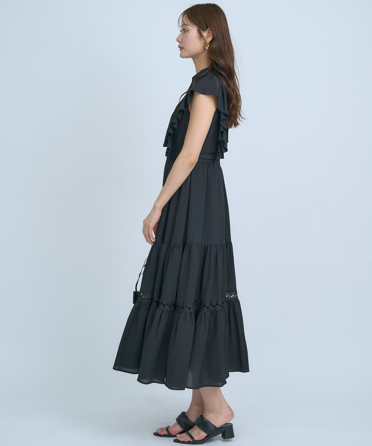 【先行予約受付中】レースフリルシャツワンピース