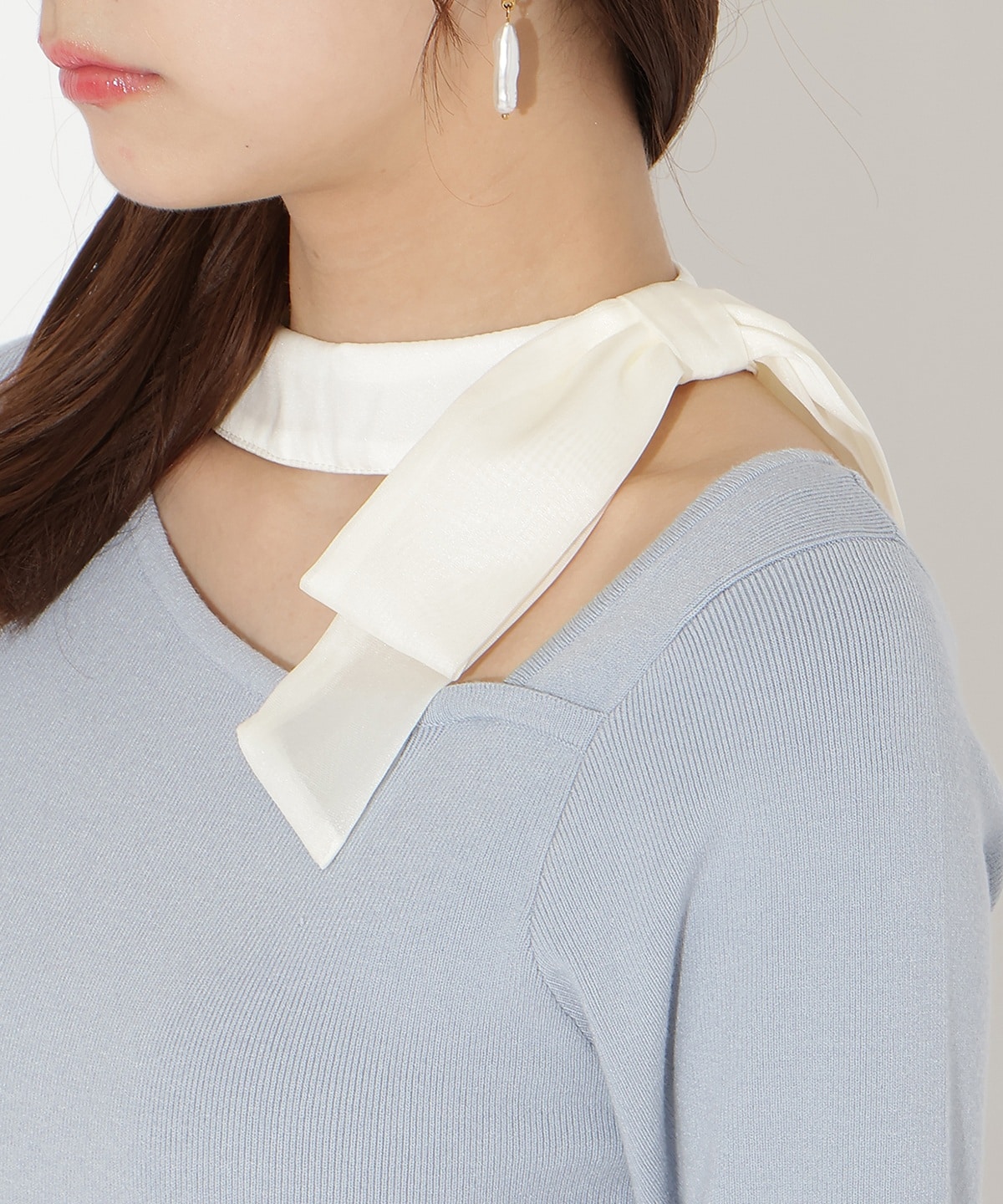 【先行予約受付中】リボン付きニットドッキングワンピース