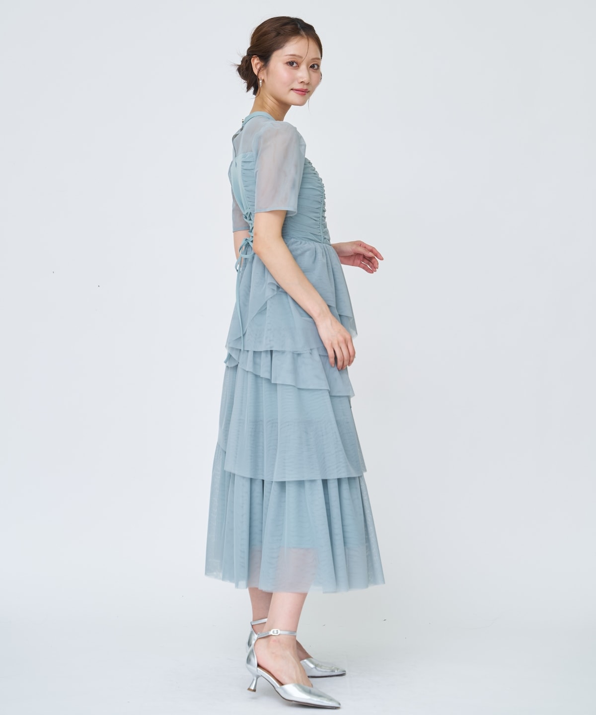 チュールギャザードレス