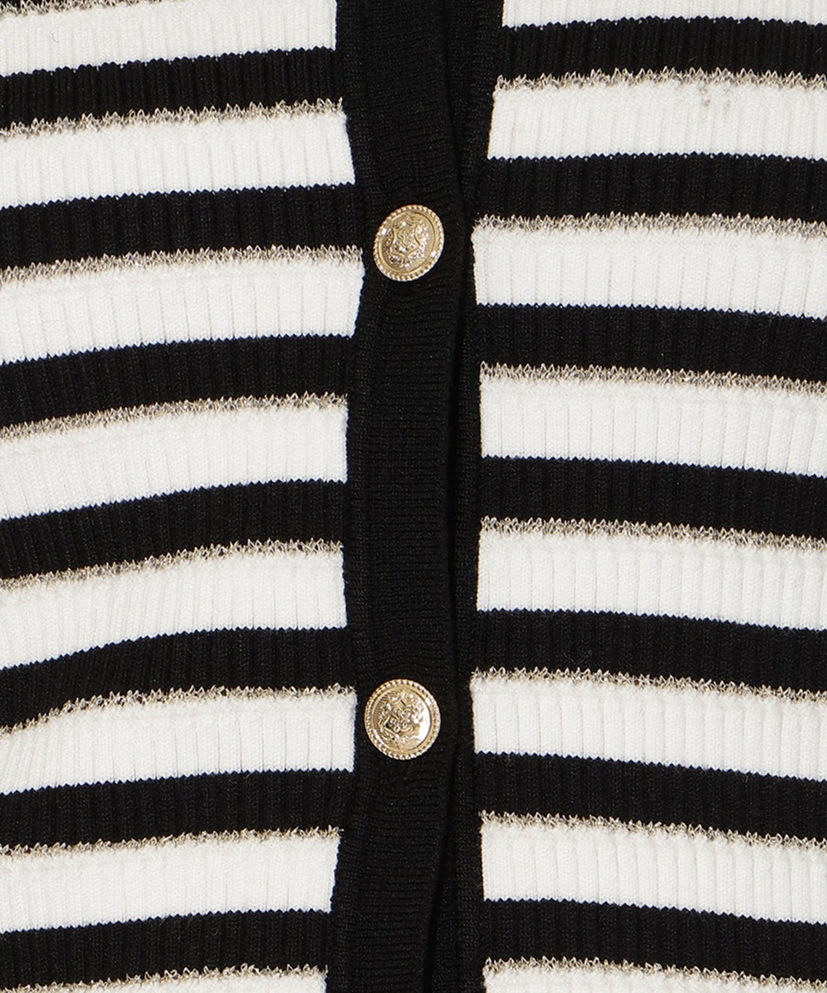 ラメボーダーニットカーディガン