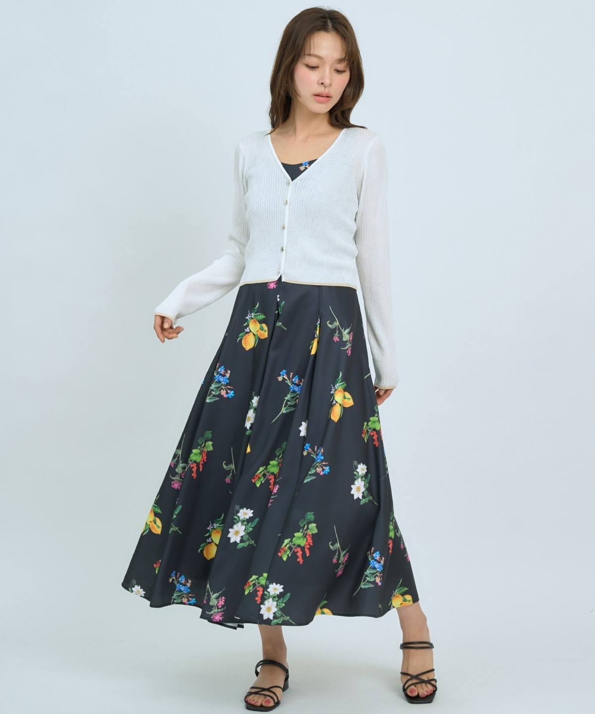 【5/14(木)一部店舗先行発売】シアーリブクロップドニットカーディガン