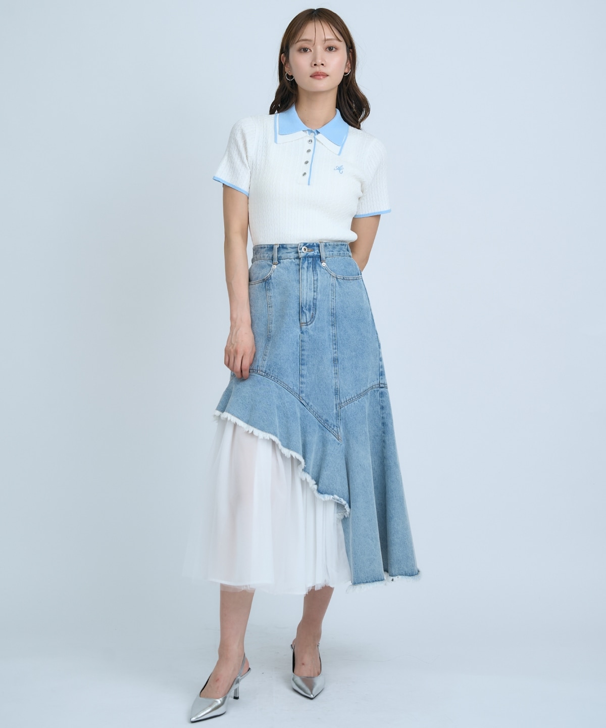 【先行予約受付中】ダブルカラーケーブルポロニット