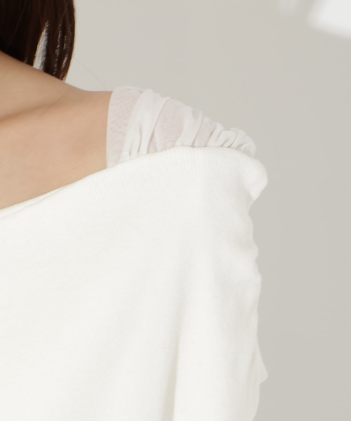 【先行予約受付中】7分袖クロスネックニットプルオーバー