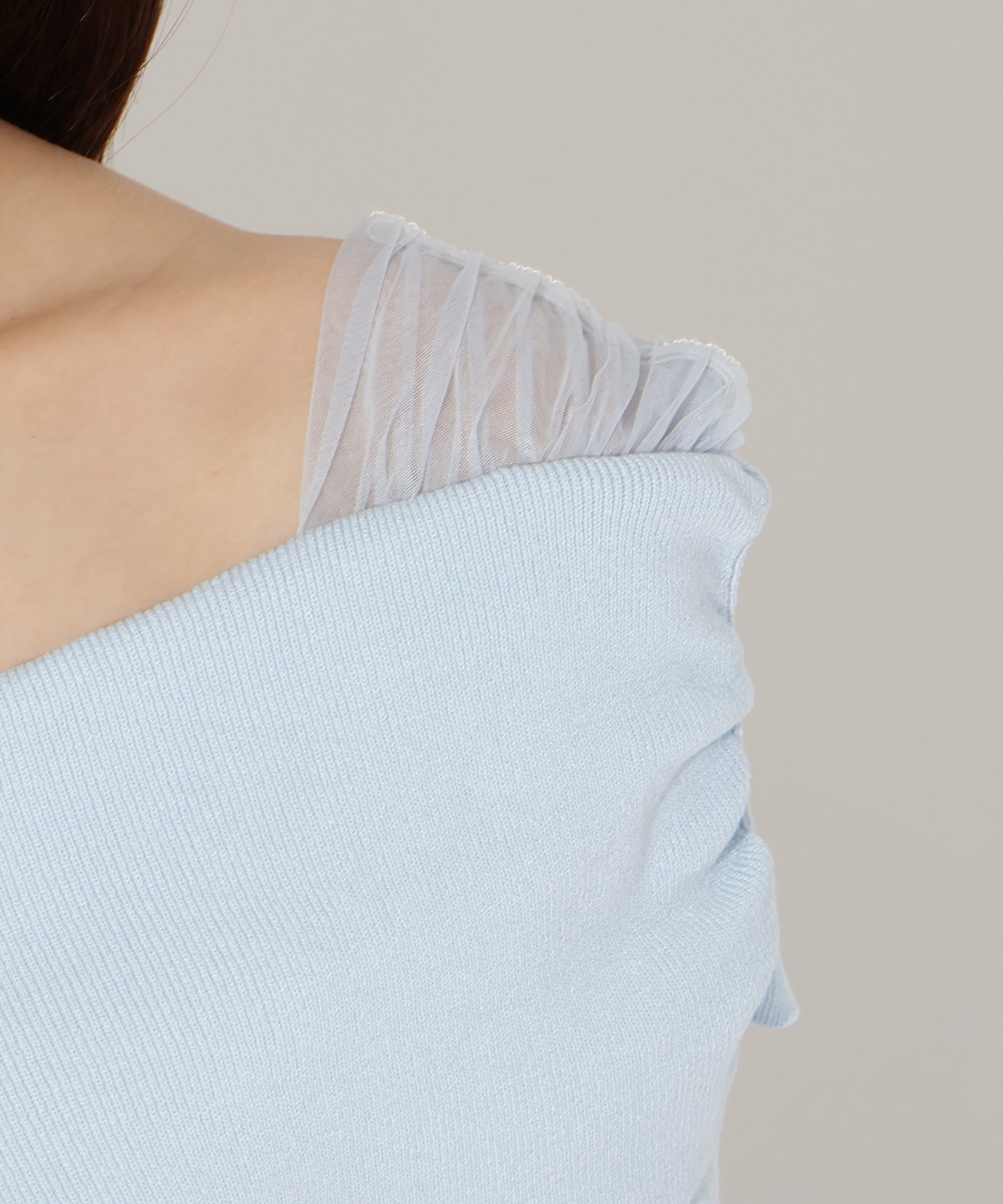 【先行予約受付中】7分袖クロスネックニットプルオーバー