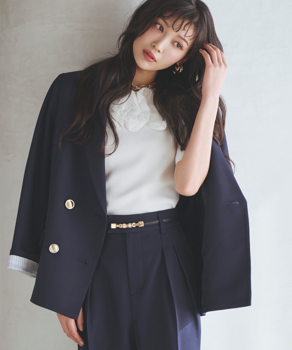 【先行予約受付中】フリルボートネックニットプルオーバー