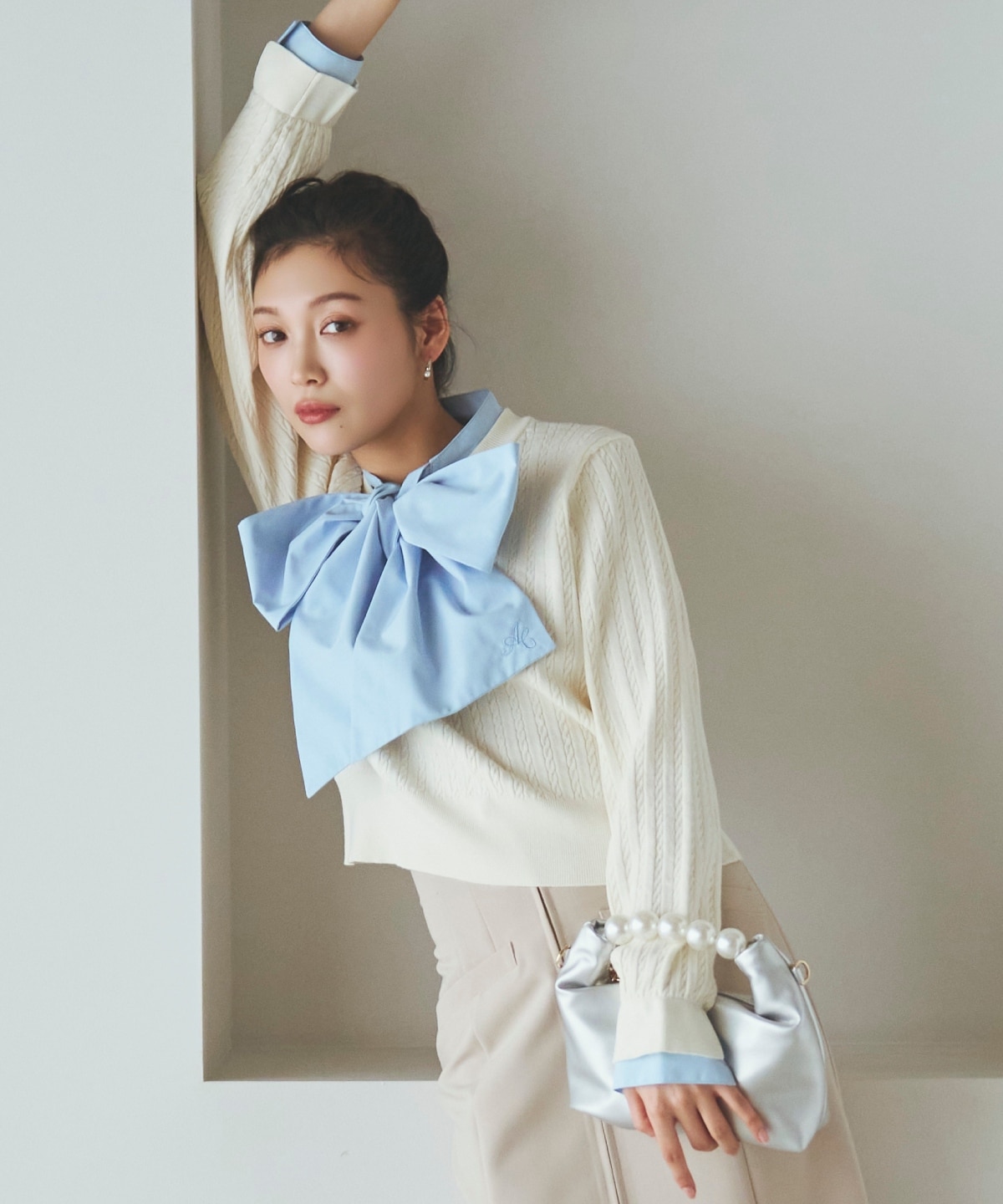 【先行予約受付中】ボウタイニットプルオーバー