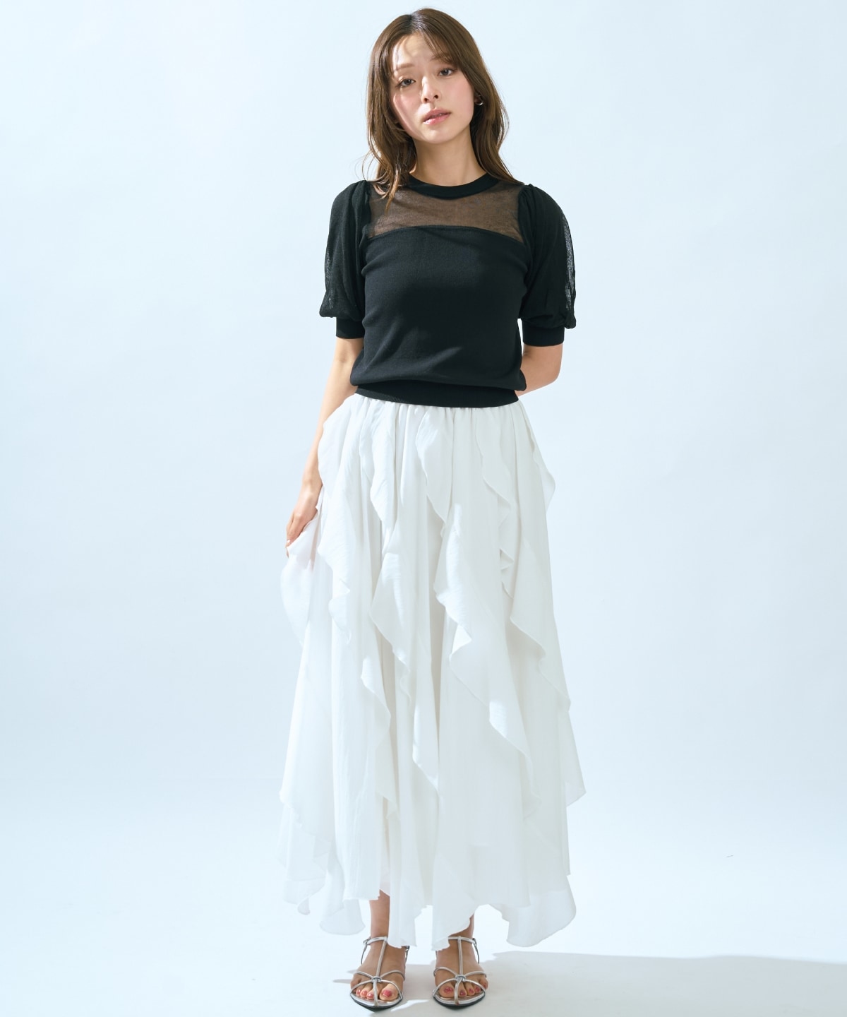 【先行予約受付中】シアーニットクルーネックプルオーバー