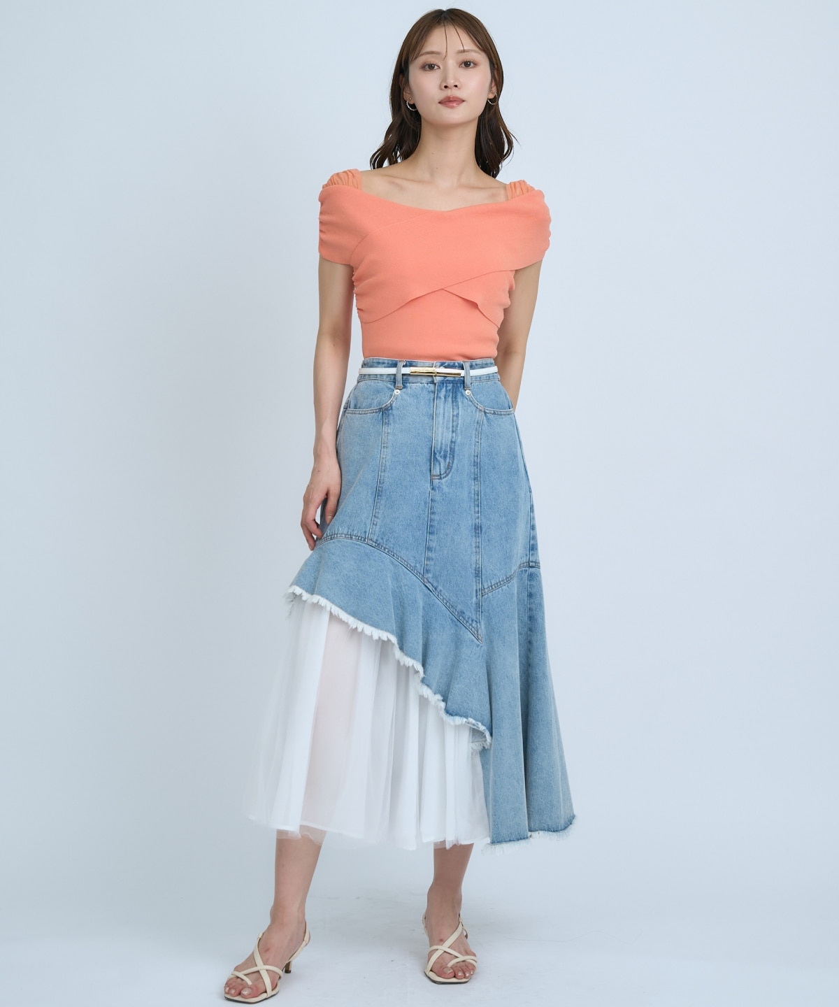 【先行予約受付中】クロスネックオフショルニットプルオーバー