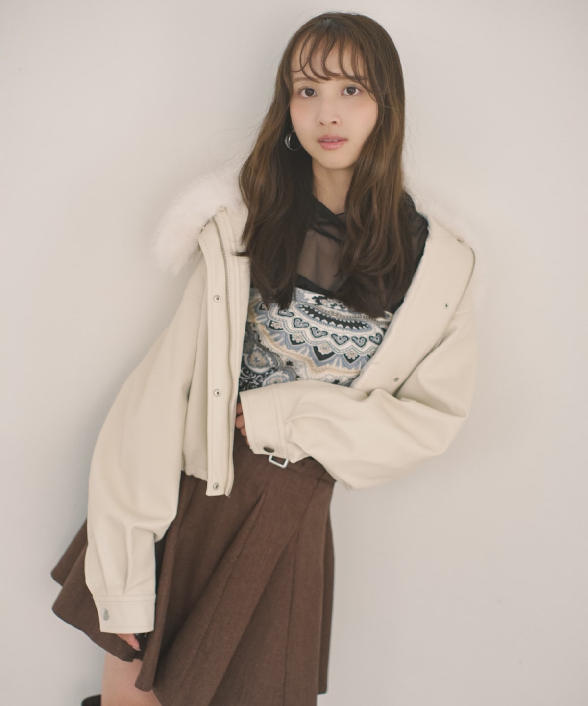 【先行予約受付中】ベルト付きフレアミニスカート