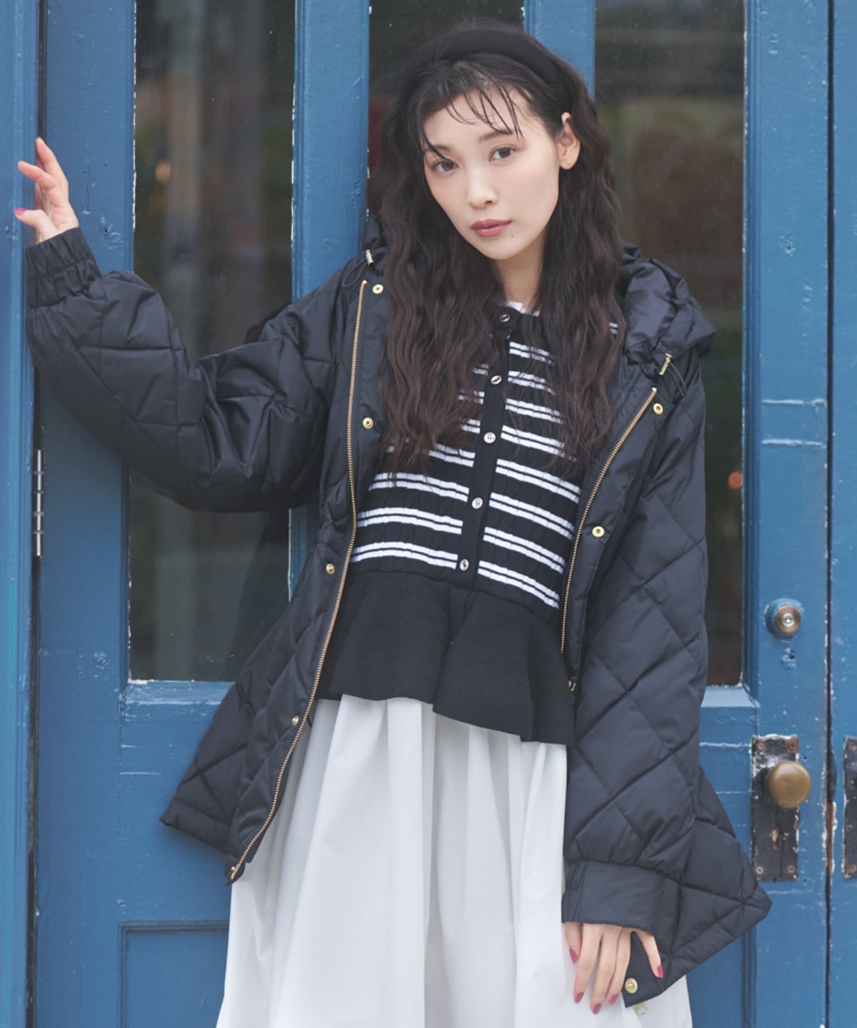 【TAION×AND COUTURE】ウエストドロストミドルダウンジャケット