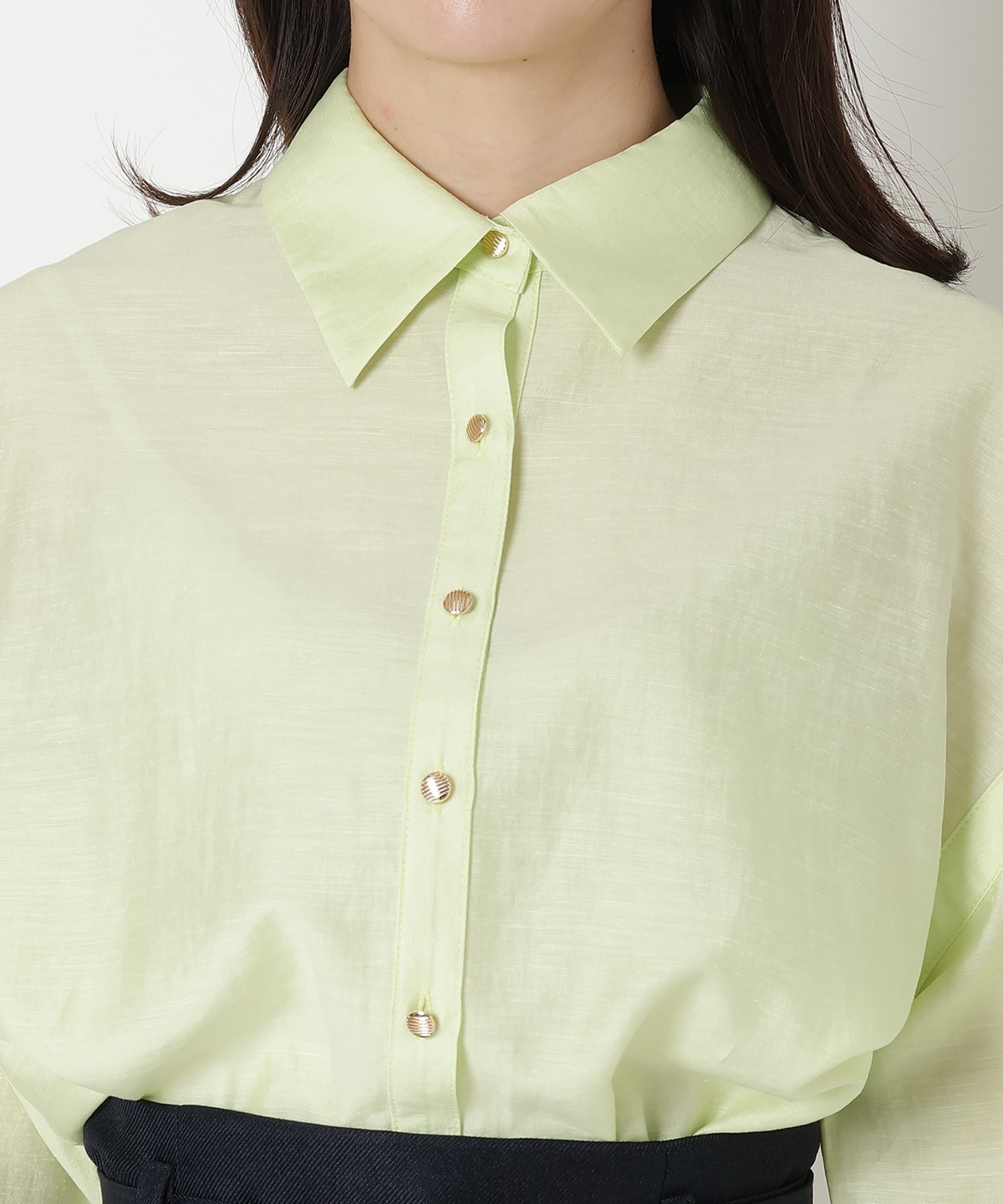 オープンショルダーシャツ