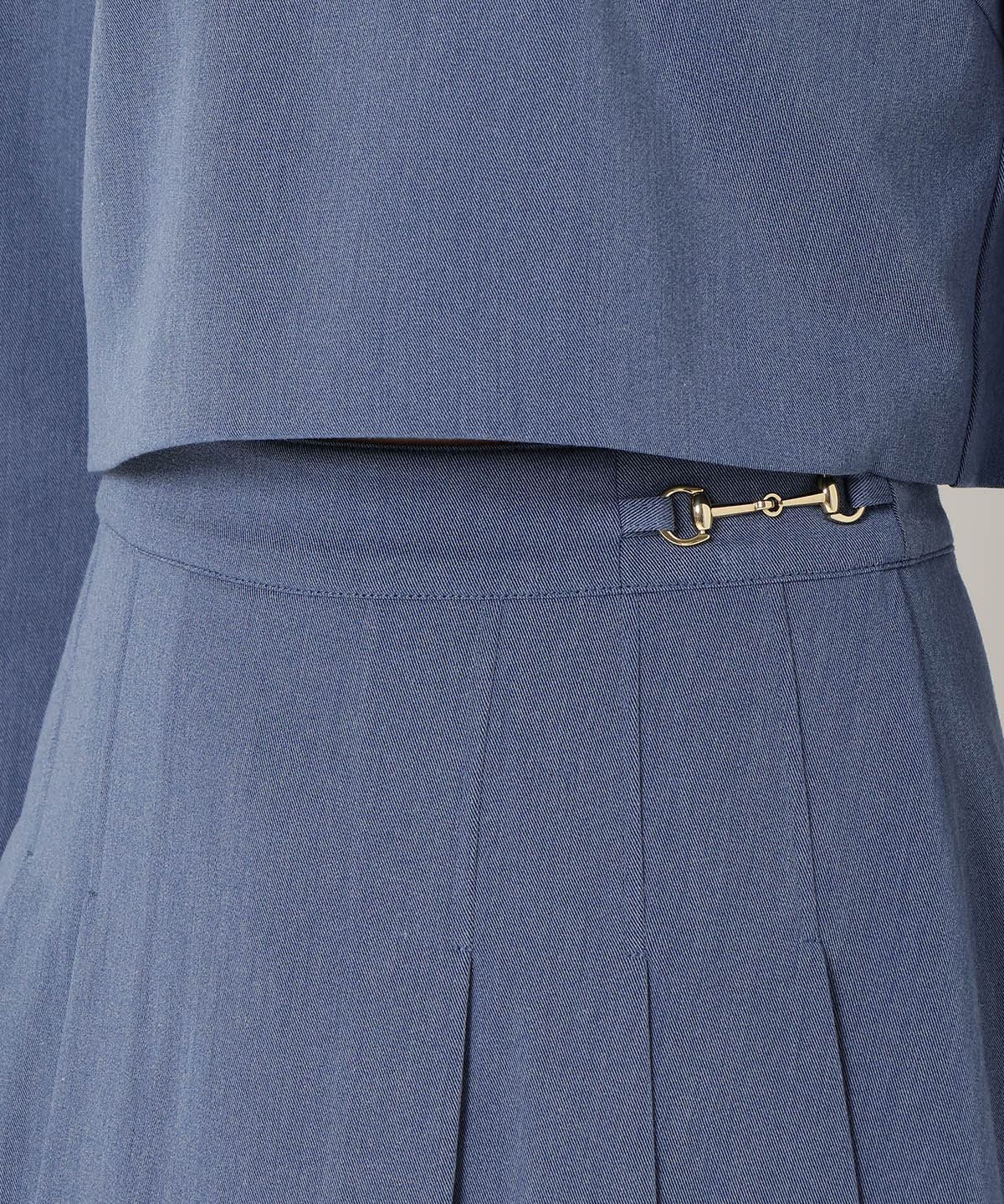 【セットアップ可能】サイドビットプリーツスカパン