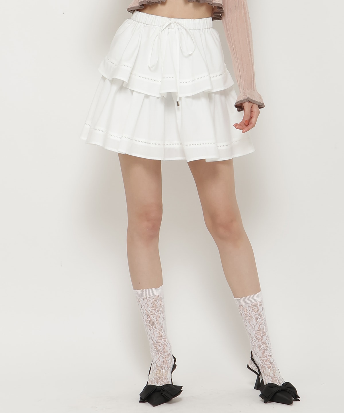 コットンフリルミニスカート