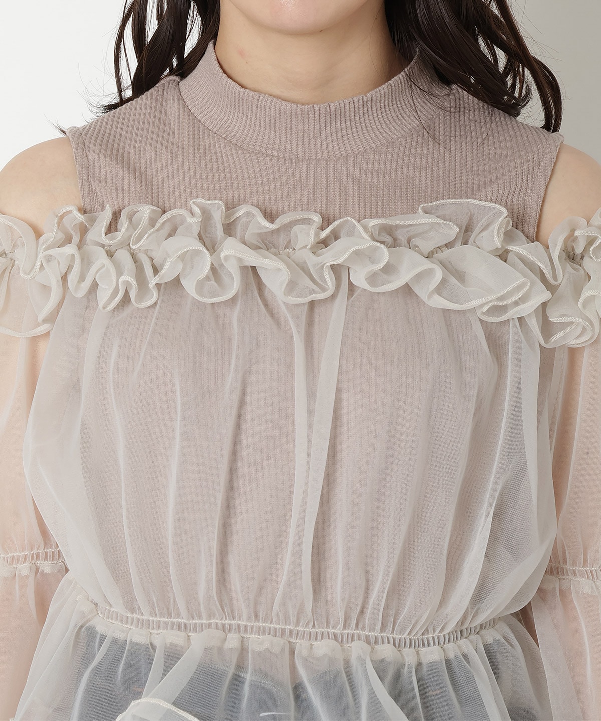 チュールドッキングニット