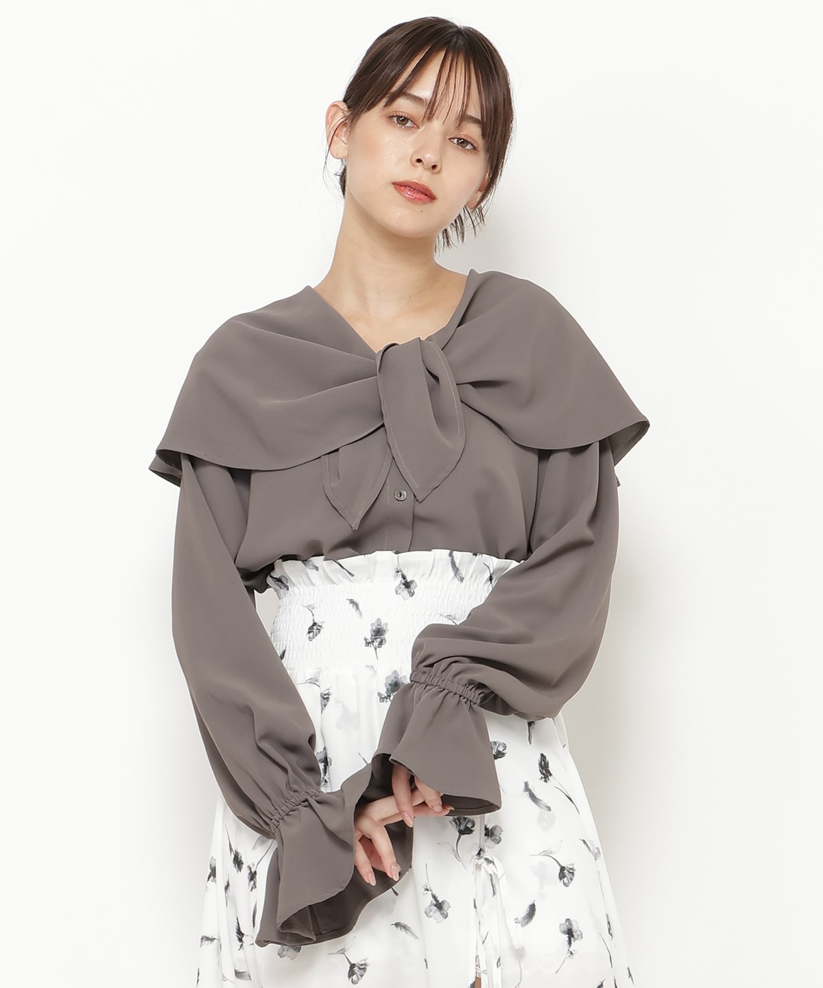 ２wayビッグカラーブラウス