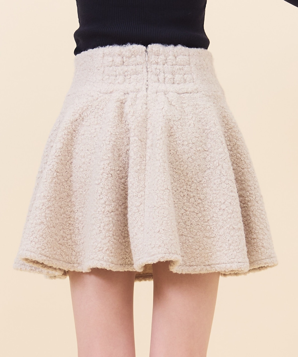 【セットアップ可能】ブークレフレアミニスカート