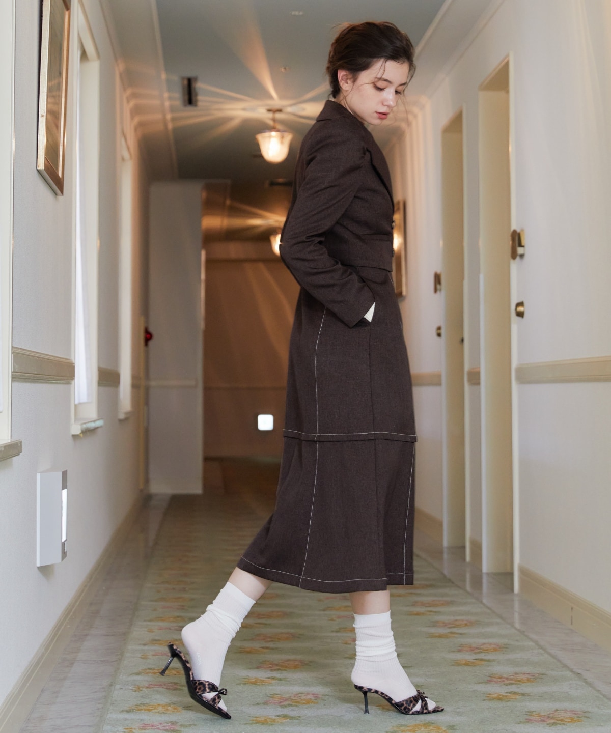 【セットアップ可能】2wayレングスウーリッシュジャンパースカート