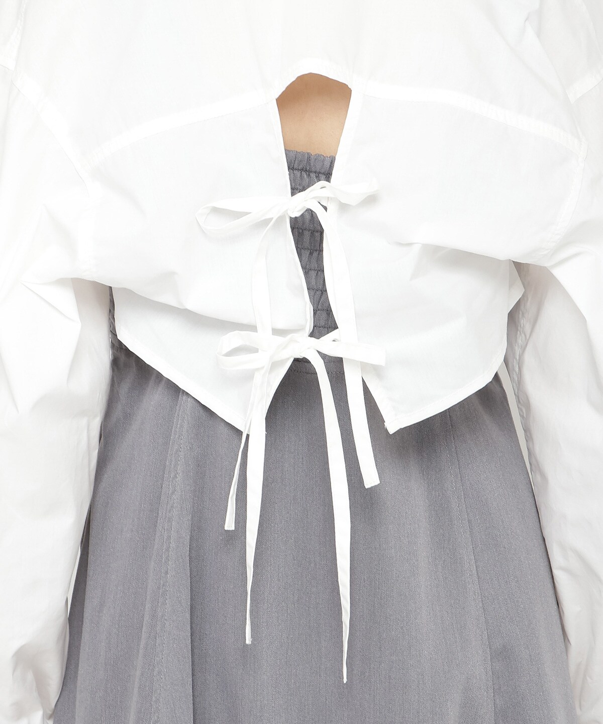 バックリボンシャツ＆キャミワンピセット