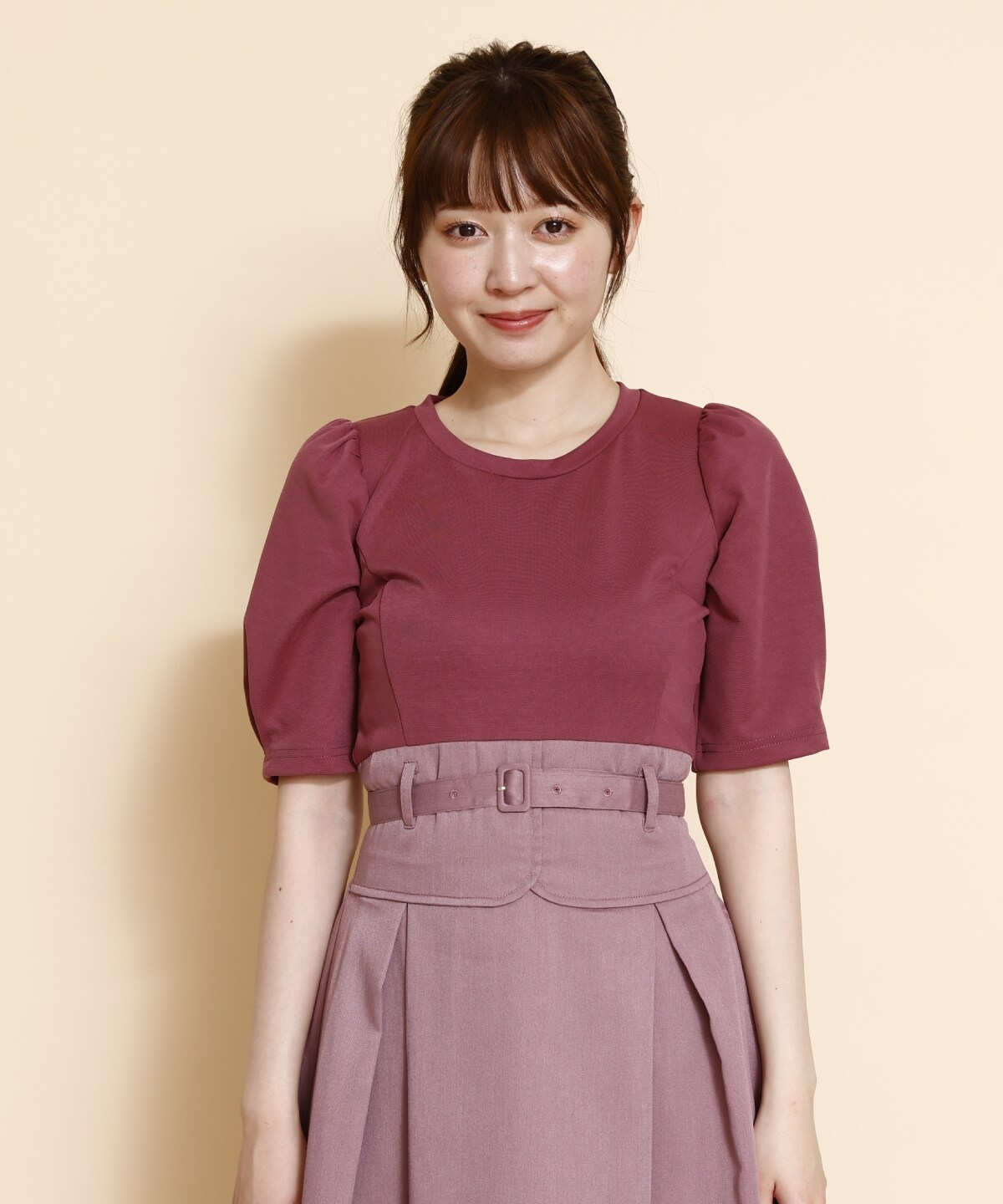 コルセットデザインドッキングワンピース