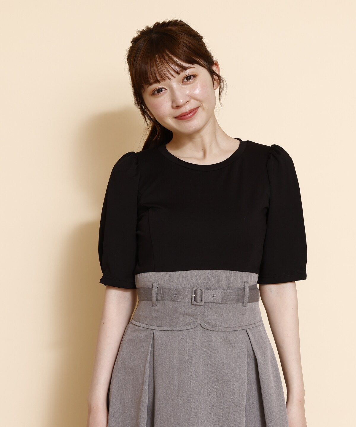 コルセットデザインドッキングワンピース