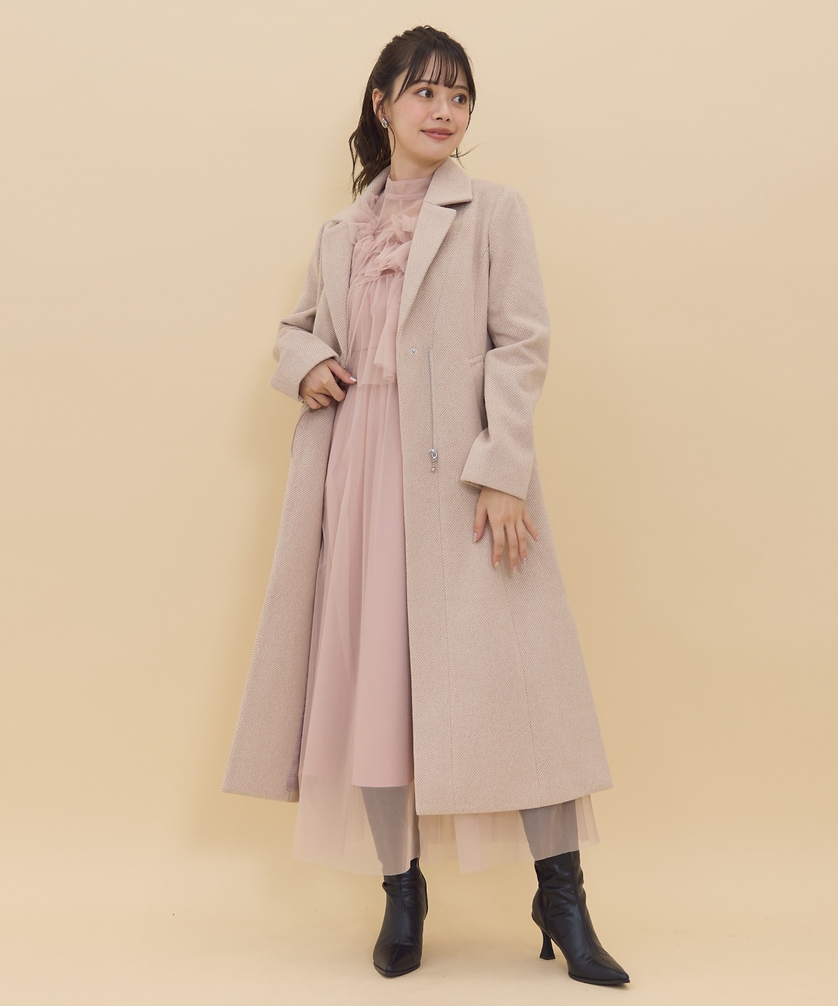 ジップチェスターコート