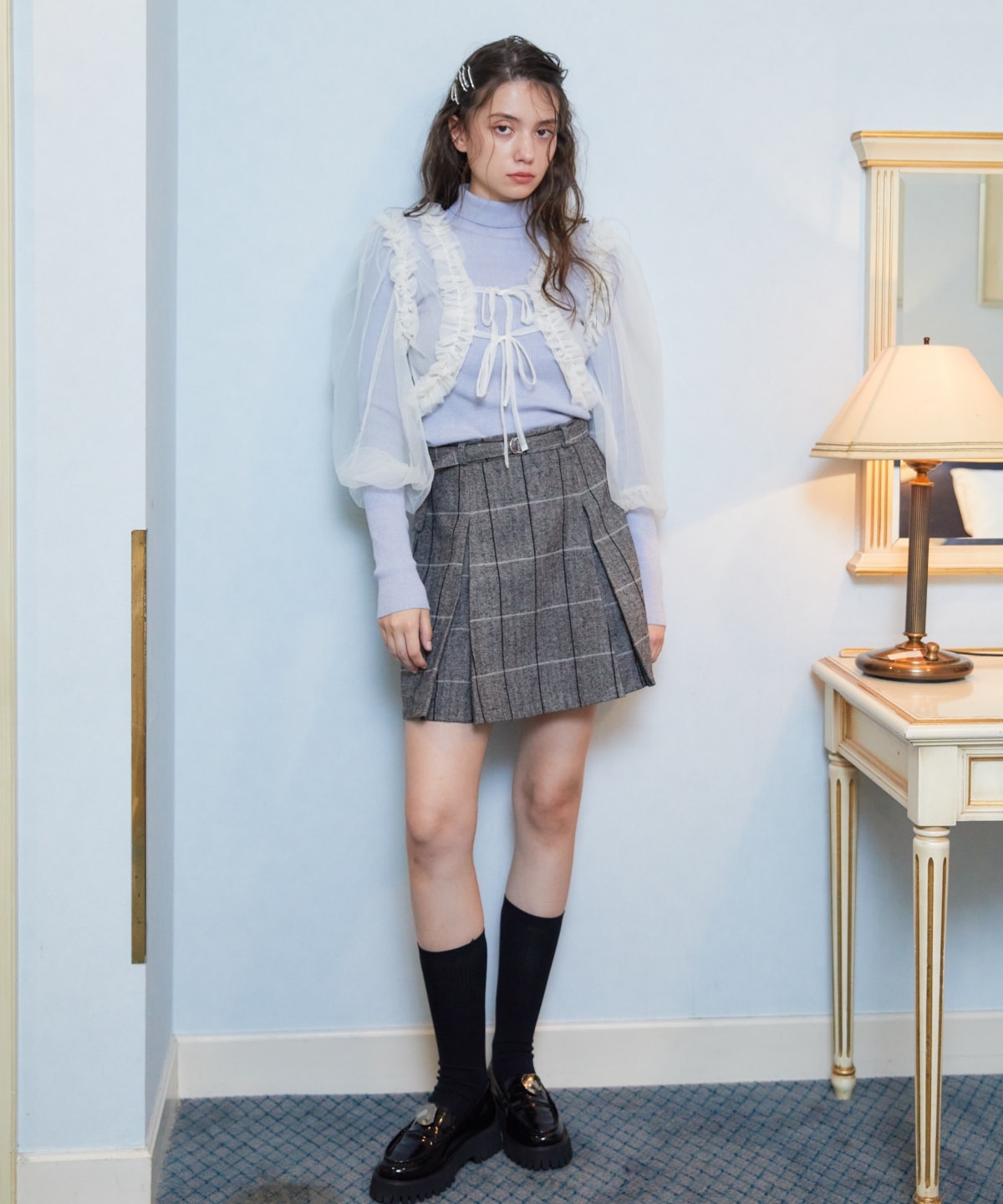 チュールボレロニット＆プルオーバーセット