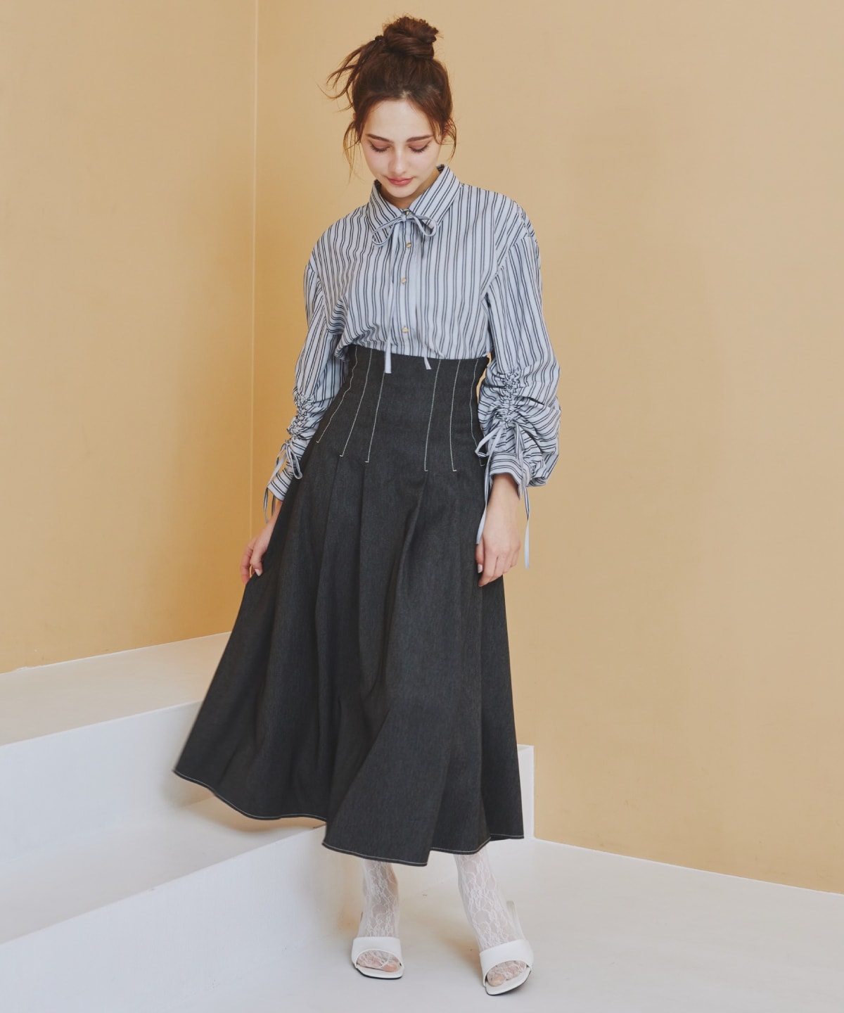 ドロストストライプシャツ