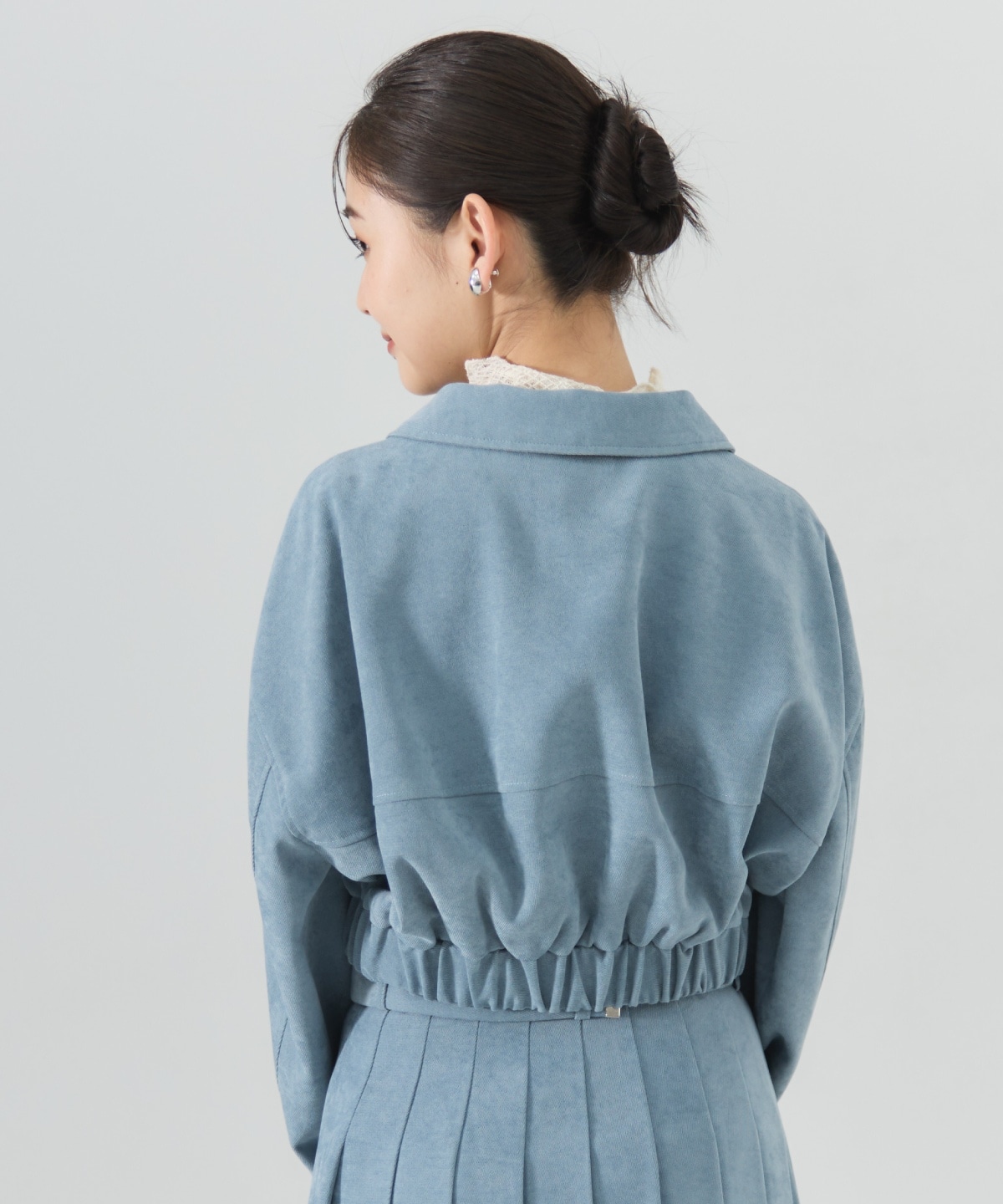 【セットアップ可能】フロントジップショートブルゾン