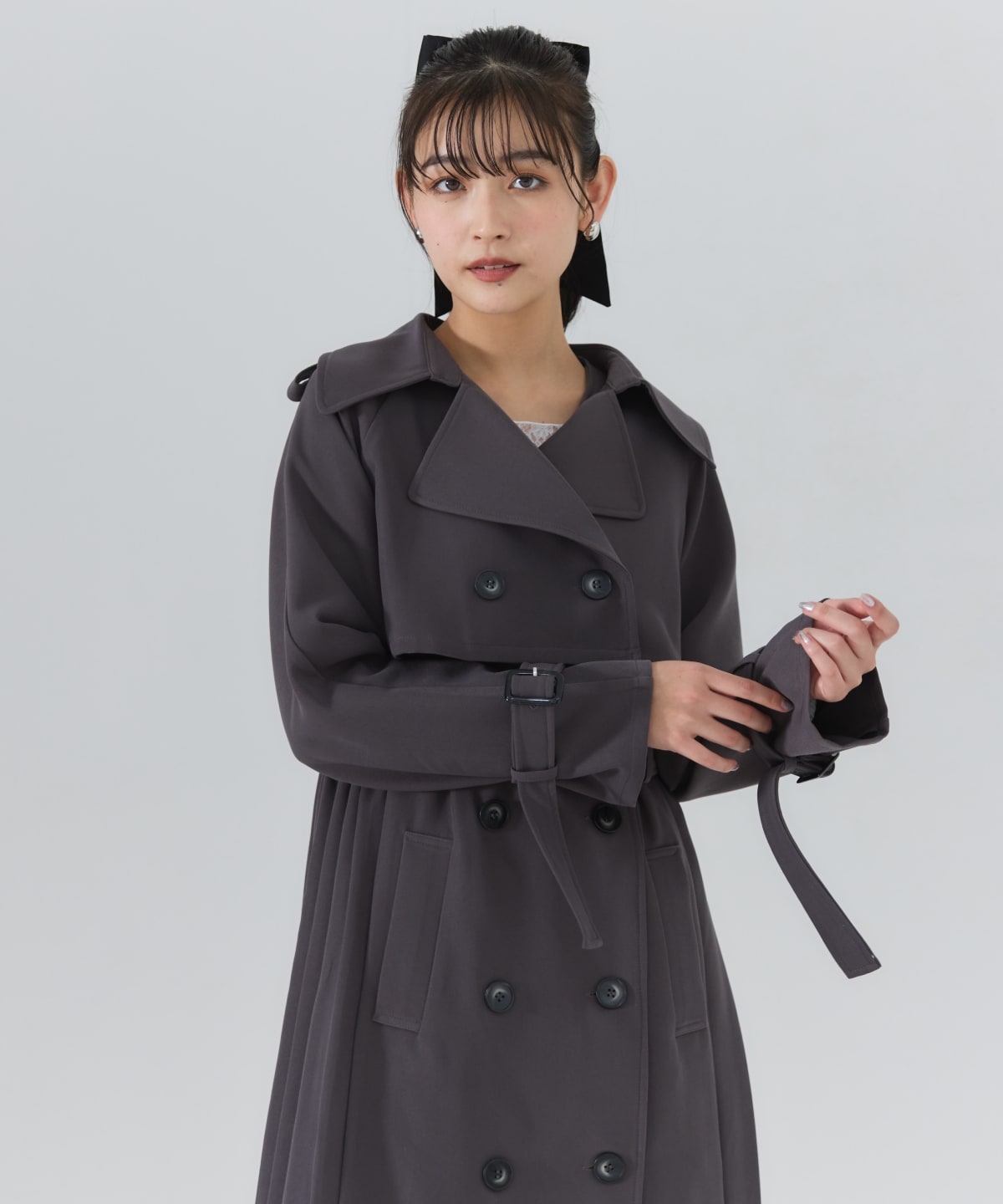 3WAYサイドプリーツトレンチコート