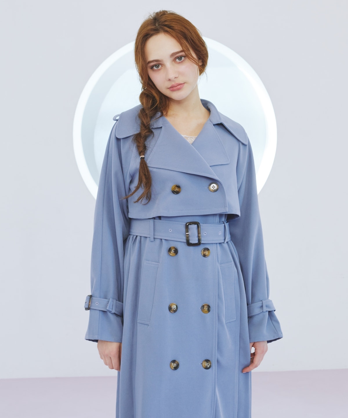 3WAYサイドプリーツトレンチコート