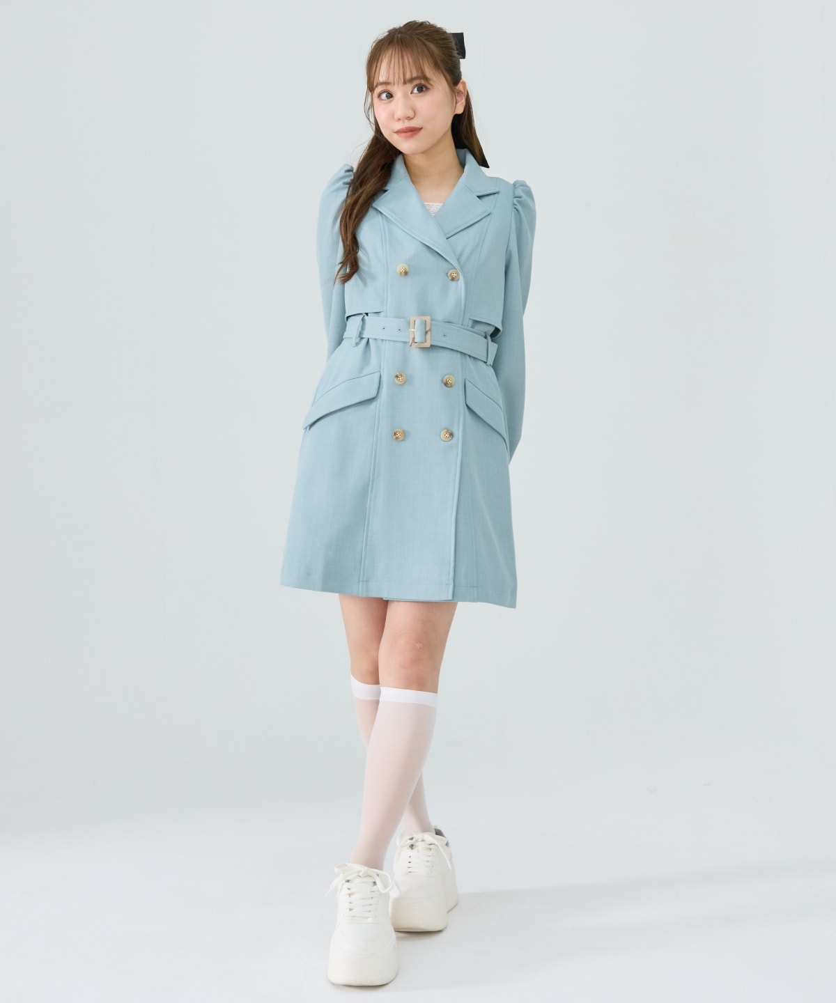 パフスリーブミニトレンチコート