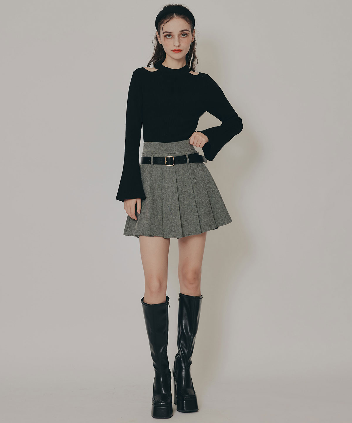 ローベルトプリーツミニスカート