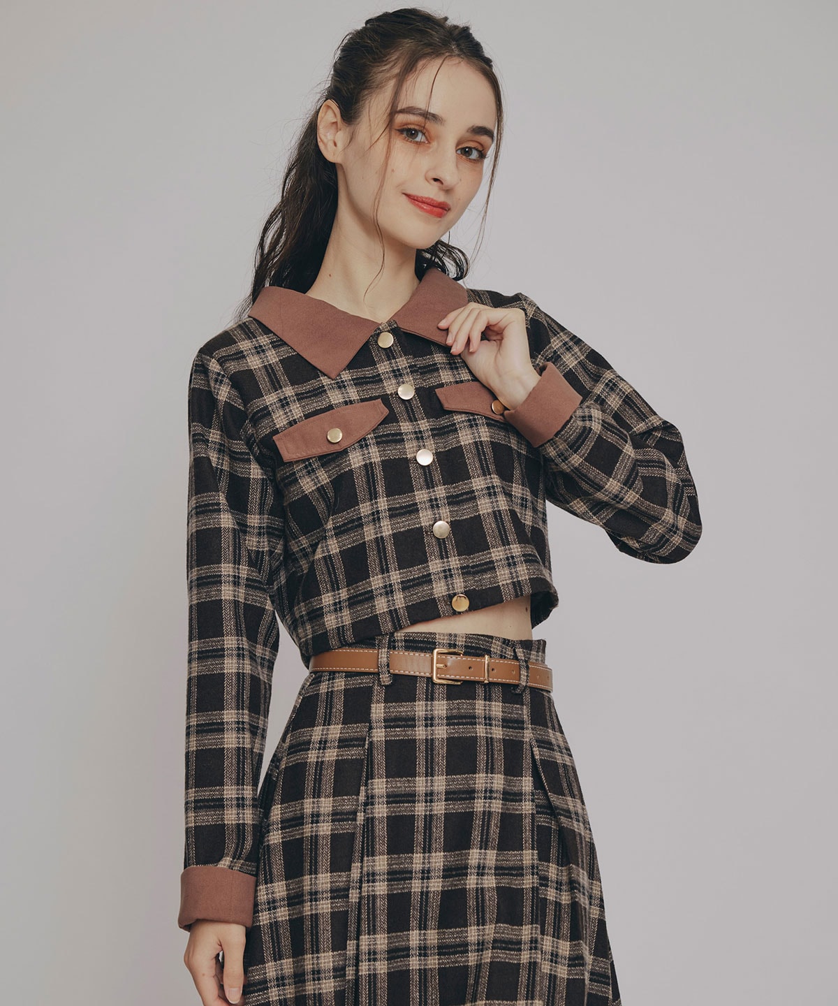 Sheller クラシカルチェックスカート sheller シェリエ クラシカルチェックチュールスカート