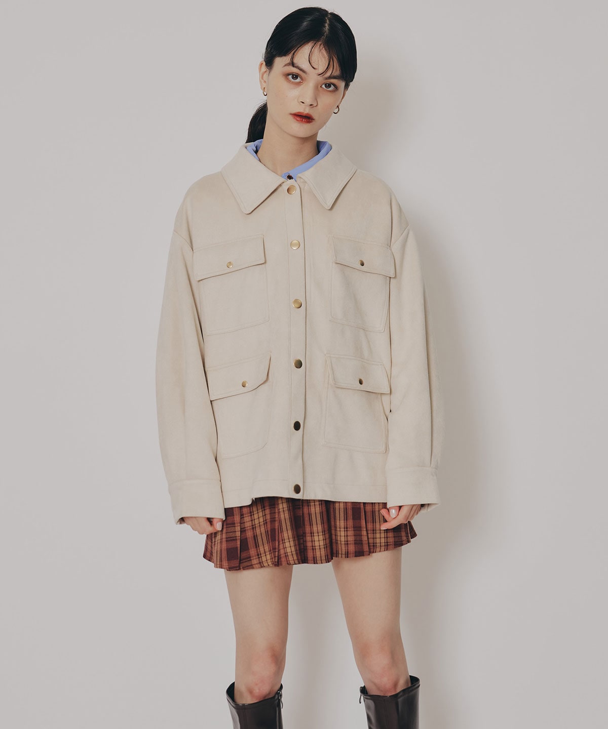 ヴィンテージライクスエードポケットジャケット