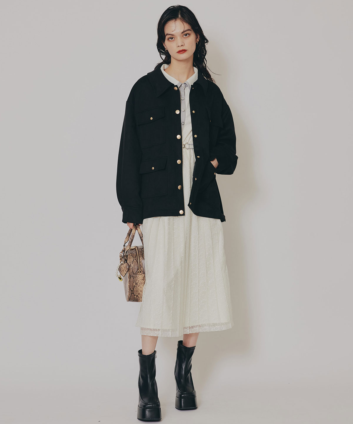 ヴィンテージライクスエードポケットジャケット