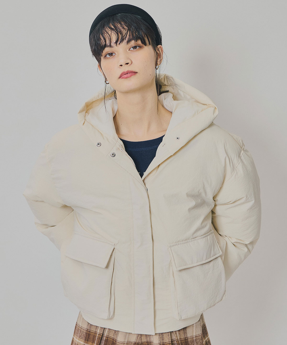 フラップポケットファイバーダウンジャケット