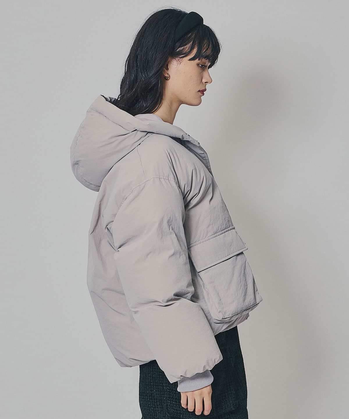 フラップポケットファイバーダウンジャケット