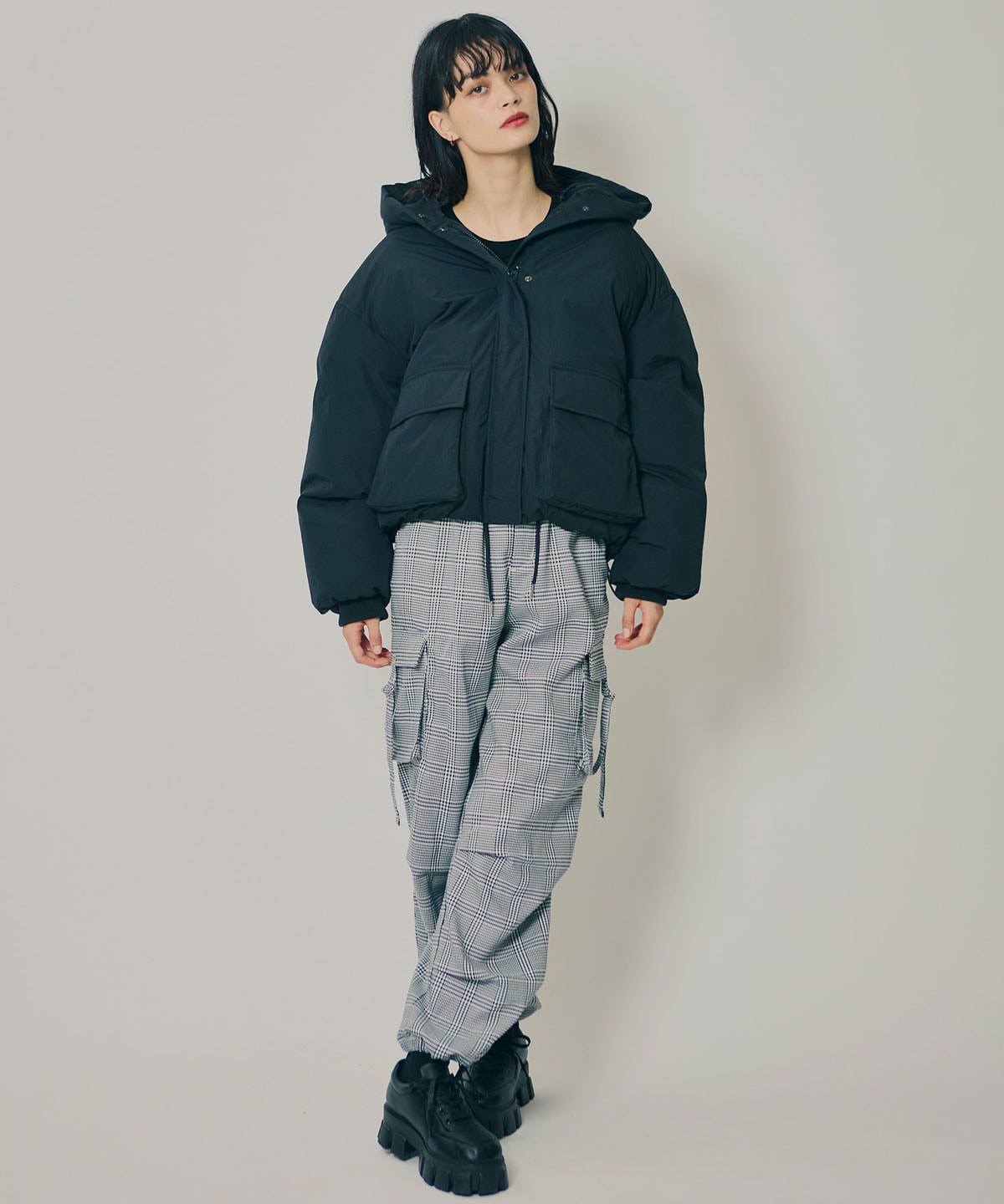 フラップポケットファイバーダウンジャケット