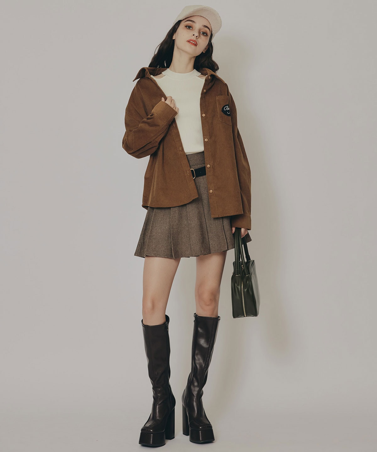 ロゴワッペンオーバーシャツ